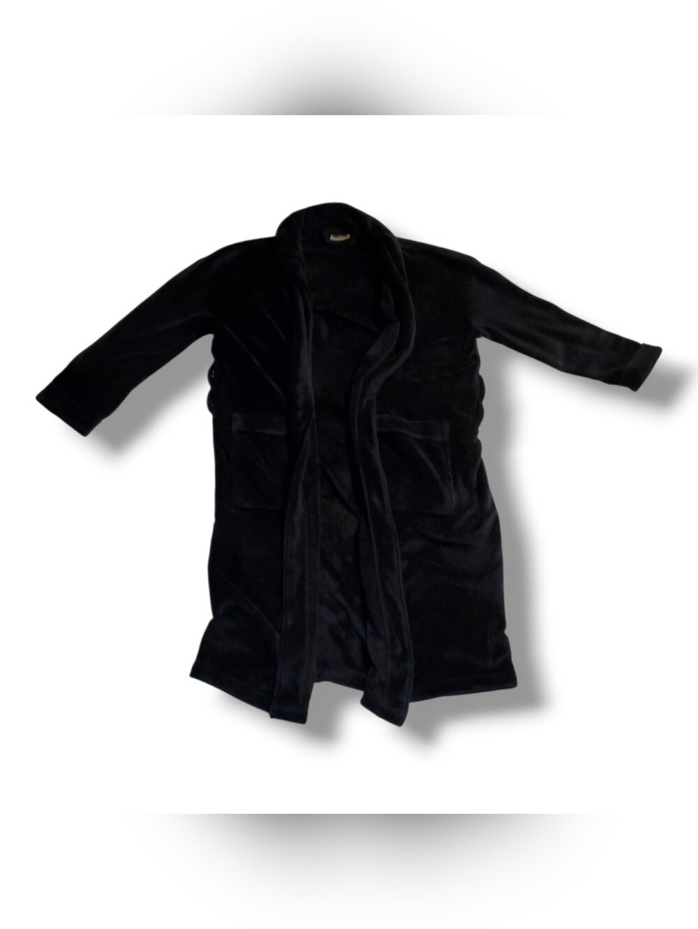 Plush Blue Velvet Robe Cardigan